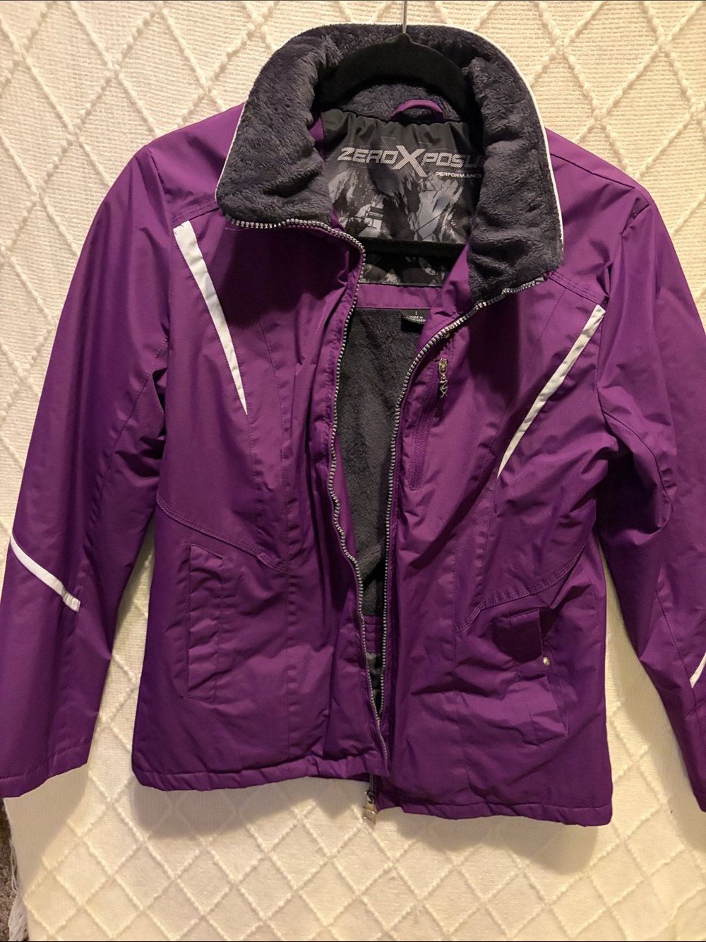 ZeroXposur Purple Women’s Ski Jacket with Fleece Collar